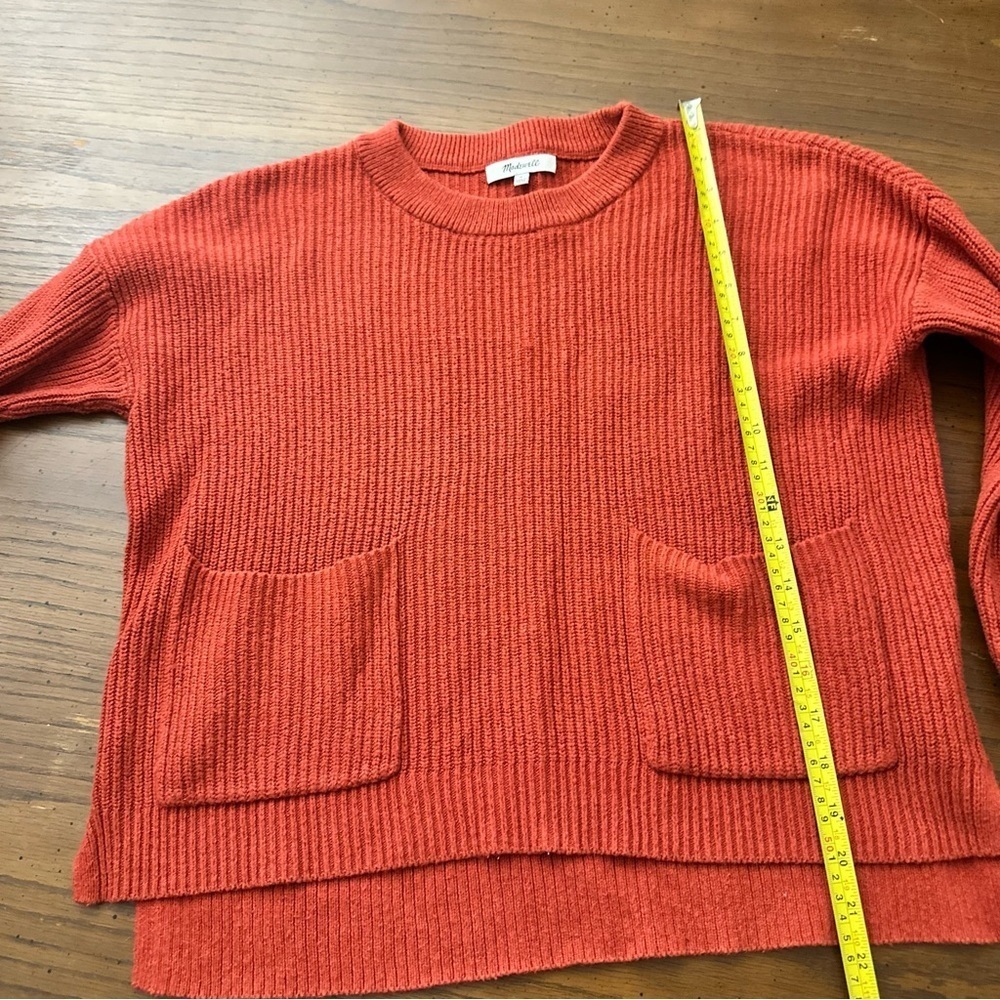 Madewell Rust Oranges Patch Pocket Pullover Sweat… - image 7